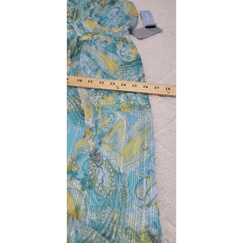 London‎ Times Maxi Womens Dress V Neck Paisley Sleeveless Multicolored Size 4 - Picture 10 of 13